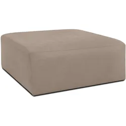 Polsterhocker INOSIGN "Kelani", beige (cream), B:93cm H:44cm T:93cm, 100% Polyester, Hocker, verschiedene Modifikationen verfügbar