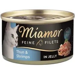 Katzen - Nassfutter MIAMOR Adult Feine Filets in Jelly Thun & Shrimps, 100 g