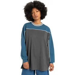 Funktionstop QUIKSILVER "Global Heat", Damen, Gr. M, grau (schwarz shadow), 100% Baumwolle, Tops