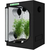 zazzy Grow Zelt, 61 x 91,4 x 152,4 cm, Hydrokultur-Anzuchtraum, reflektierendes Mylar-Wachstumszelt mit Fenster und Bodenwanne für Zimmerpflanzen