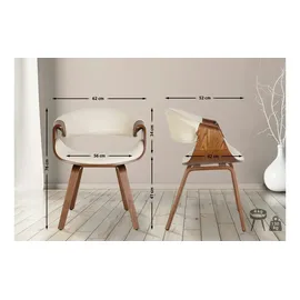 CLP 2er Set Esszimmerstuhl Foley Mit Kunstleder- Oder Stoffbezug I Küchenstuhl Mit Armlehne Und Holzgestell