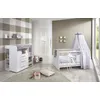 Babymöbel-Set BMG MÖBEL Luis, weiß, Mit Umbauseiten-Set + ohne Matratze, Schlafzimmermöbel-Sets, Bett + Wickelkommode + Unterstellregal (Set 2-tlg.) + Wandboard