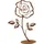 Badeko Dekofigur Rose auf Bodenplatte 25 cm rostbraun