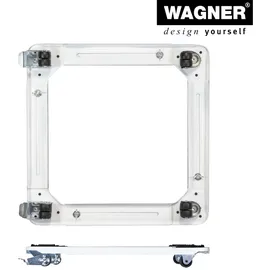 Wagner Transporthilfe QUADRAT verstellbar 42-60 x 5 cm, Stahl, Bock- & Lenkrollen Ø 30 mm, Tragkraft 150 kg