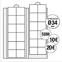 Schwäbische Albumfabrik Ergänzungsblätter für alle Premium-Münzalben für Münzen bis Durchmesser 34 mm, 2er Pack