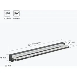mai & mai Spiegelleuchte 14 W 1400 lm 4000 K Silber 60 cm