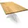 holz4home® holz4home Tischplatte ohne Baumkante aus Massiver Eiche 140 x 80 cm