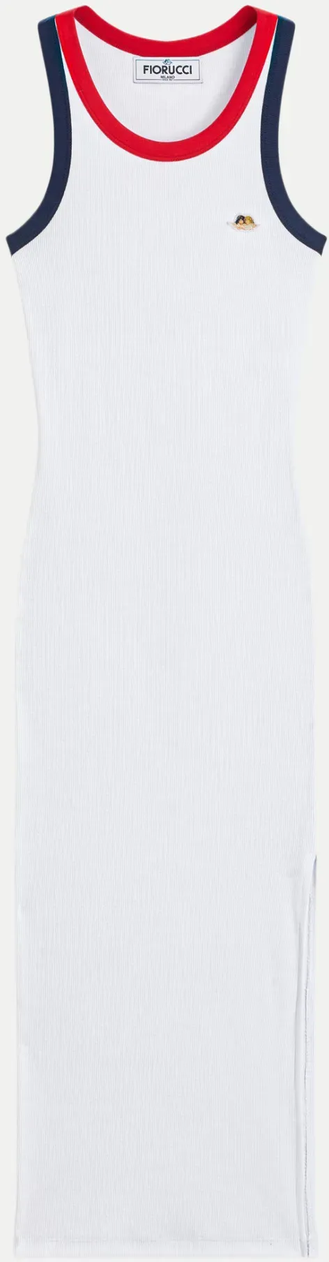 Kontrast Midikleid Angel Patch Weiß S