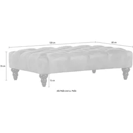 GUTMANN FACTORY Hocker GUTMANN FACTORY "Amazonas", braun (cognac), B:120cm H:35cm T:80cm, Hocker, Sitzhocker, in Chesterfield Optik