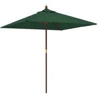 VidaXL Sonnenschirm mit Holzmast Grün 198x198x231 cm
