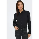 Jdy Hemdbluse JDYSAY L/S LINEN LOOSE SHIRT Schwarz L