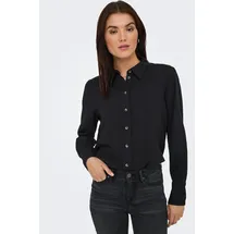 Jdy Hemdbluse JDYSAY L/S LINEN LOOSE SHIRT Schwarz L