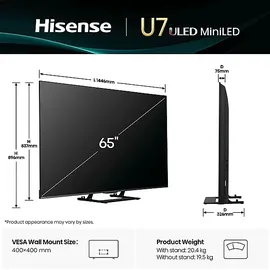 Hisense 65U7Q 65 Zoll MiniLED ULED 4K Smart TV