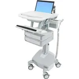 Ergotron Wagen für Notebook/Tastatur/Maus (offene Architektur), Notebookwagen, Silber, Weiss, Grau