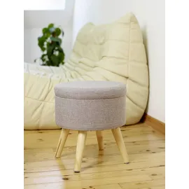 Echtwerk Hocker Max Stoff 33 x 36 x 33 cm Grau