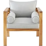 Tectake tectake® Garten-Loungesessel Boka, lasiertes Holz, 120 kg belastbar 1