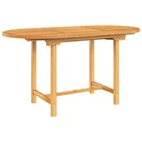 vidaXL Gartentisch Ausziehbar 110-160 x 80 x 75 cm Teak Braun