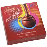 Lindt Lindor Pop Art Präsent Vollmilch-Schokolade Packung 100g