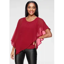 Chiffonbluse, Gr. 38, rot (aus nachhaltigem Material), , 37010341-38