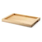 Continenta Tablett Gummibaum 54 x 36 cm Holz Braun