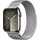 Apple Watch Series 9 GPS + Cellular 45 mm Edelstahlgehäuse silber, Milanaise Armband silber One Size