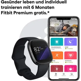 Fitbit Sense carbon/edelstahl graphit