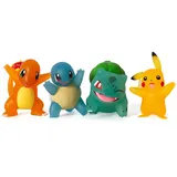 Jazwares Bisasam & Pikachu & Glumanda & Schiggy Select Battle Sammelfigur Transparent