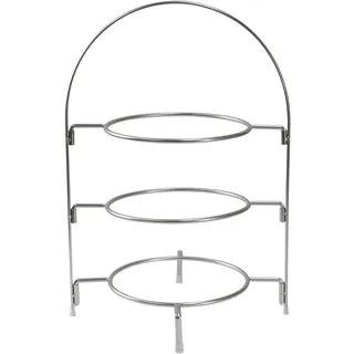 H&D Manufaktur eGenuss Etagere aus Edelstahl Serviergestell für 3 Etagen für abnehmbaren Teller