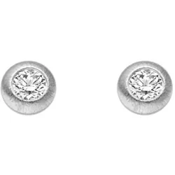 Paar Ohrhänger ADELIA ́S, silber, Ohrringe, Damen, Damen, 0,1 ct VVS = sehr sehr kleine Einschlüsse, Weißgold 585, mit Diamant / Brillant für Damen
