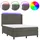 vidaXL Boxspringbett 140 x 200 cm H2 Dunkelgrau