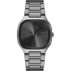 Quarzuhr SKAGEN "MELLEM", grau, Armbanduhren, Herren, Armbanduhr, Herrenuhr, Edelstahlarmband, analog