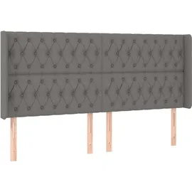 vidaXL Boxspringbett 200 x 200 cm Dunkelgrau