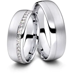 Trauringe Delbr ̧ck 585er Weiflgold - 7353