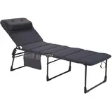 Crespo AP363 Air Deluxe Camping Garten Liege Alu 140kg Grau