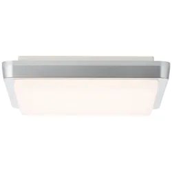 BRILLIANT Devora LED Außenwandleuchte 28x28cm silber   1x LED integriert, 12W LED integriert, (Lichtstrom: 1500lm, Lichtfarbe: 3000K)