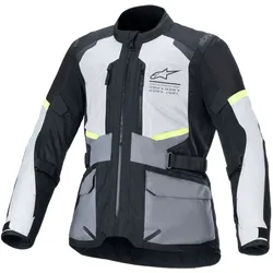 Alpinestars Andes Air, Textiljacke Drystar - Hellgrau/Dunkelgrau/Schwarz/Neon-Gelb - XL