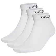 adidas Non-Cushioned Ankle Socken, 3 Paar White / Black 43-45