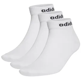 adidas Non-Cushioned Ankle Socken, 3 Paar White / Black 43-45