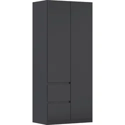 rauch Drehtürenschrank »Kleiderschrank Schrank Garderobe Garderobenschrank MAINZ«, grifflose Front, Außentüren mit Push-to-Open Funktion MADE IN GERMANY rauch Graumetallic