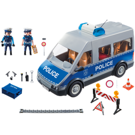Playmobil City Action Polizeibus mit Straßensperre 9236