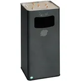 Proregal Klassischer Kombiascher eckig HxBxT 70,5 x 33 x 33 cm Verzinkter Stahl Grau