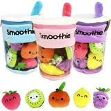 Toys Amsterdam Plüsch Set mit 3 Smoothies im kawaii Design - 26 cm
