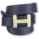 Silbergift Damengürtel Leder blau 95
