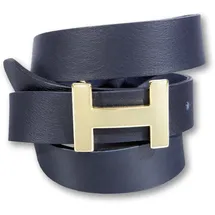 Silbergift Damengürtel Leder blau 95