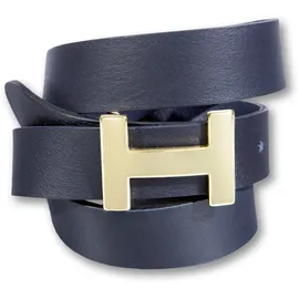 Silbergift Damengürtel Leder blau 95