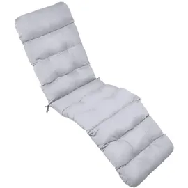 Beautissu Deckchair Auflage 200 x 50 x 8 cm grau 1 St.