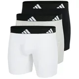 adidas Active Flex Cotton Boxershorts Schwarz/Weiß/Blau L 3er Pack