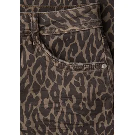 STREET ONE Straight Leg Jeans, leo print washed, 29 - 29W / 28L