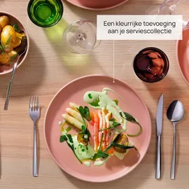 james cooke Bliss tiefe Teller - 2er‐Set Steingut, Ø Ø22 cm, lachs rosa, Seidenglanz