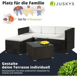 Juskys Punta Cana M Lounge-Set schwarz/creme